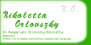 nikoletta orlovszky business card